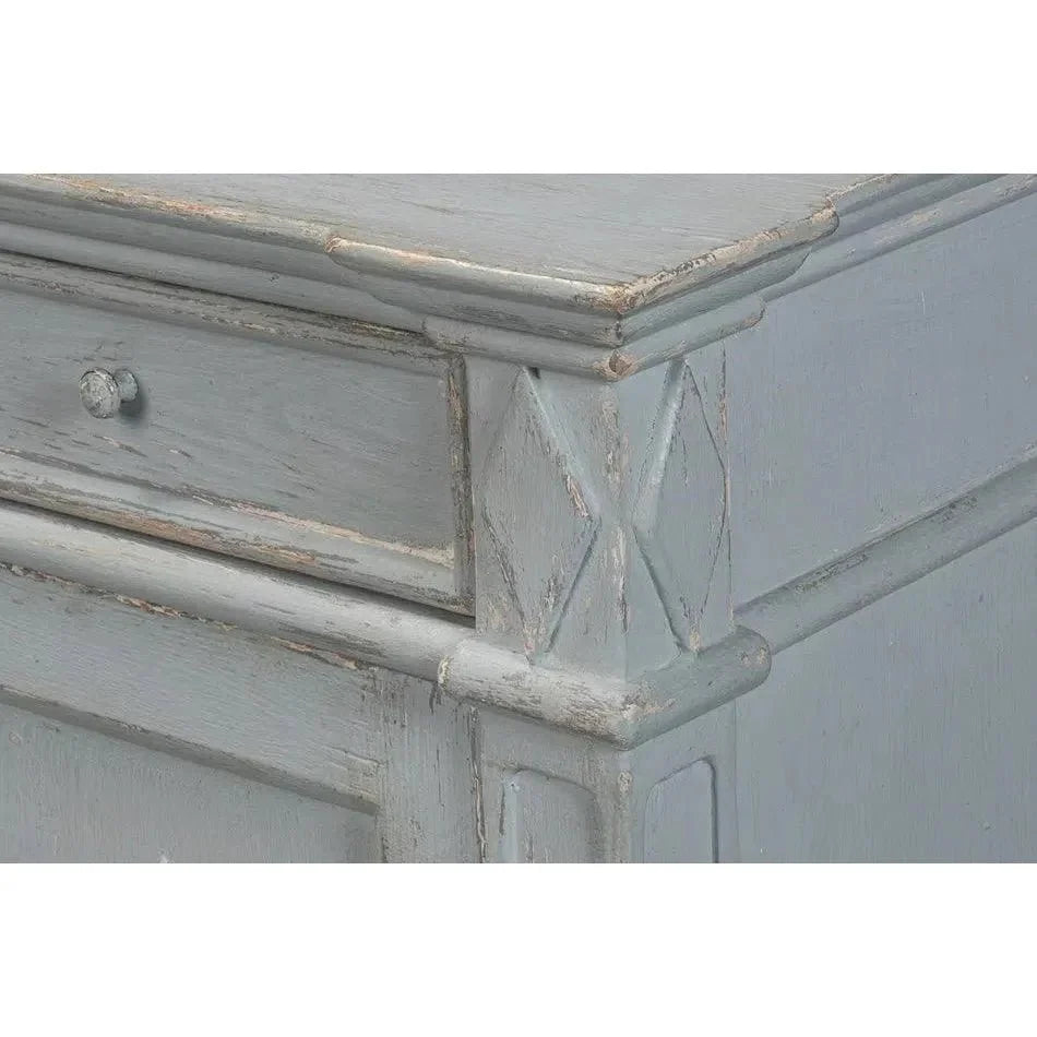 Sarreid Diamond Wall Sideboard Blue Grey Drawers