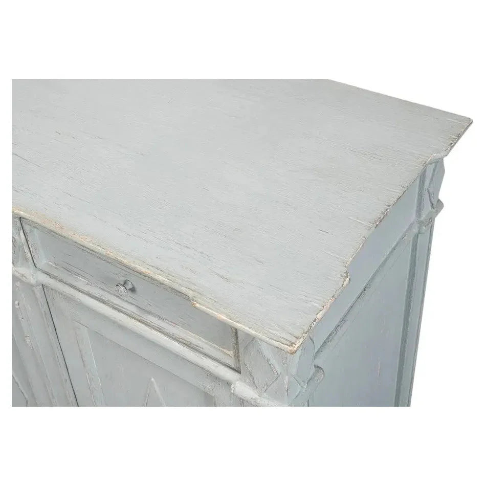 Sarreid Diamond Wall Sideboard Blue Grey Drawers