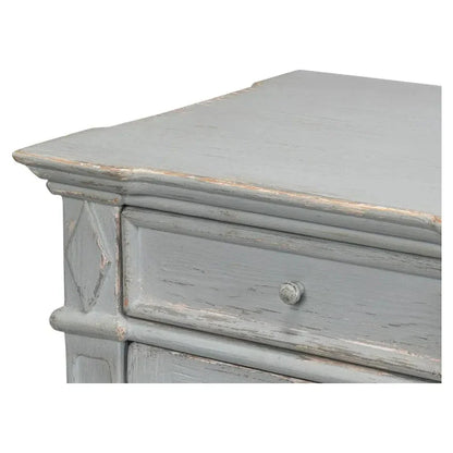 Sarreid Diamond Wall Sideboard Blue Grey Drawers