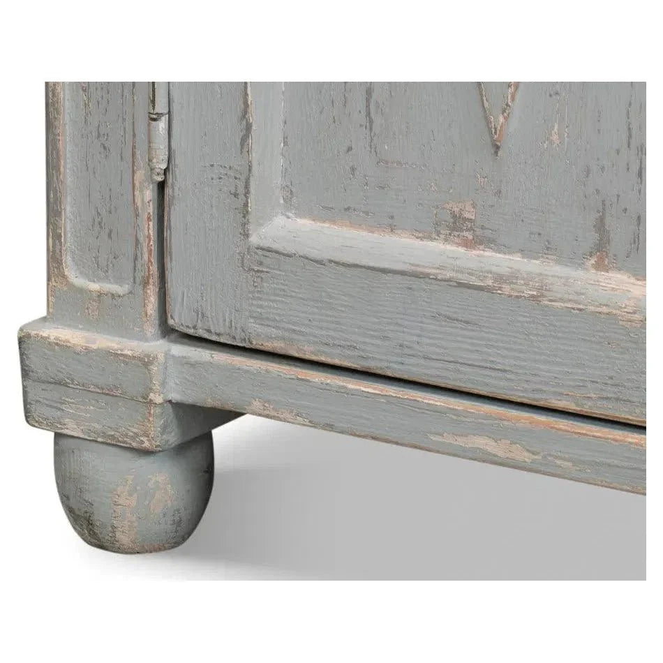 Sarreid Diamond Wall Sideboard Blue Grey Drawers