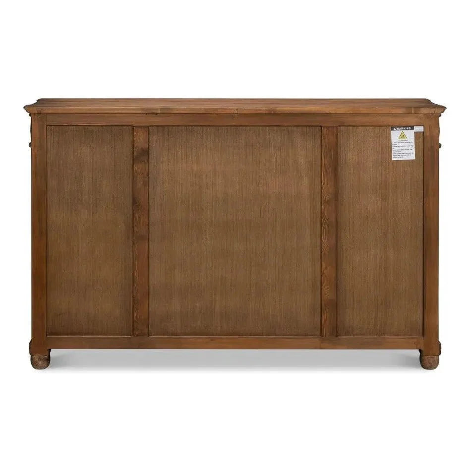 Sarreid Diamond Wall Sideboard Brown With Drawers