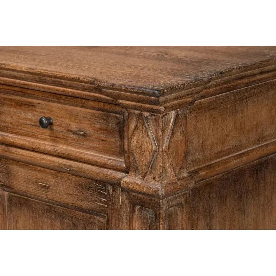 Sarreid Diamond Wall Sideboard Brown With Drawers