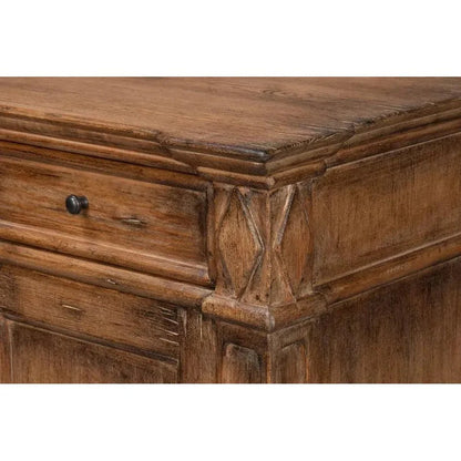 Sarreid Diamond Wall Sideboard Brown With Drawers