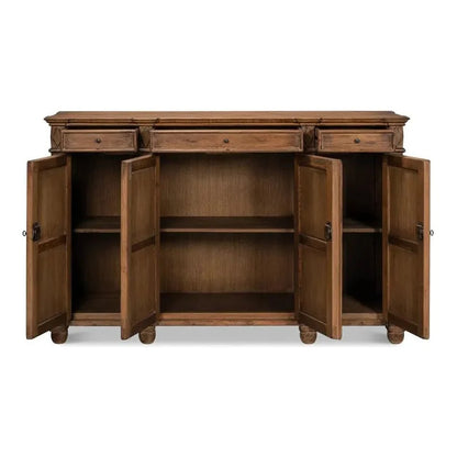 Sarreid Diamond Wall Sideboard Brown With Drawers