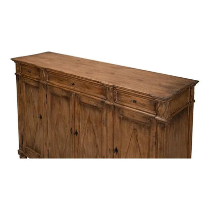 Sarreid Diamond Wall Sideboard Brown With Drawers