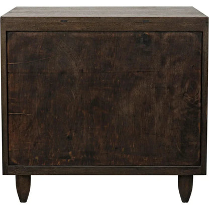 Noir Diamond Four Drawers Walnut Chest