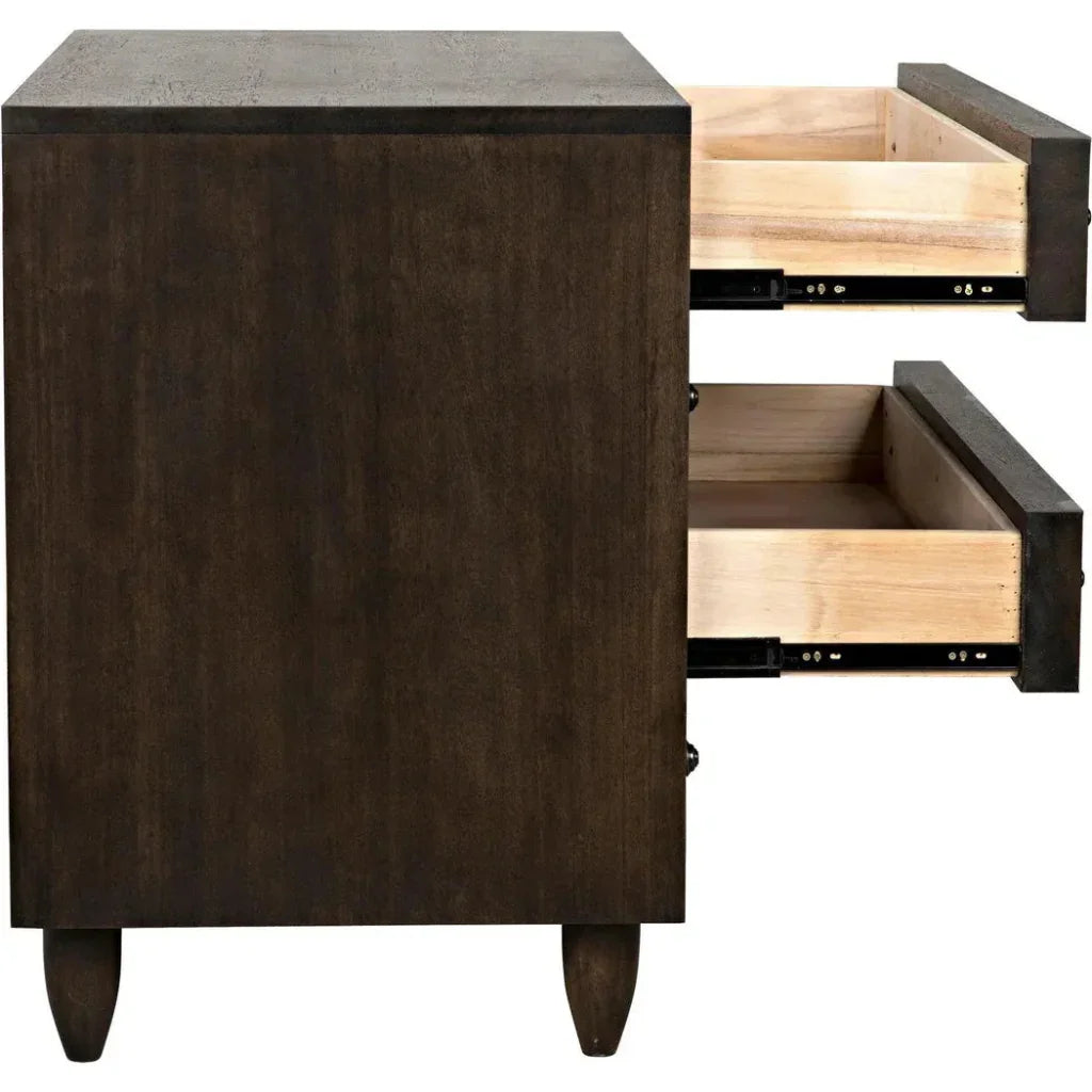 Noir Diamond Four Drawers Walnut Chest