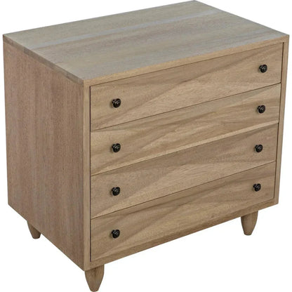 Noir Diamond Four Drawers Walnut Chest