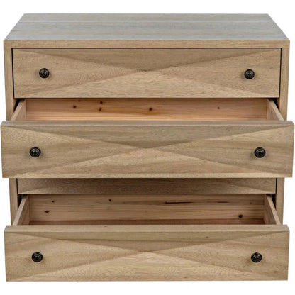 Noir Diamond Four Drawers Walnut Chest