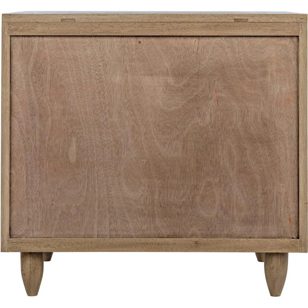 Noir Diamond Four Drawers Walnut Chest