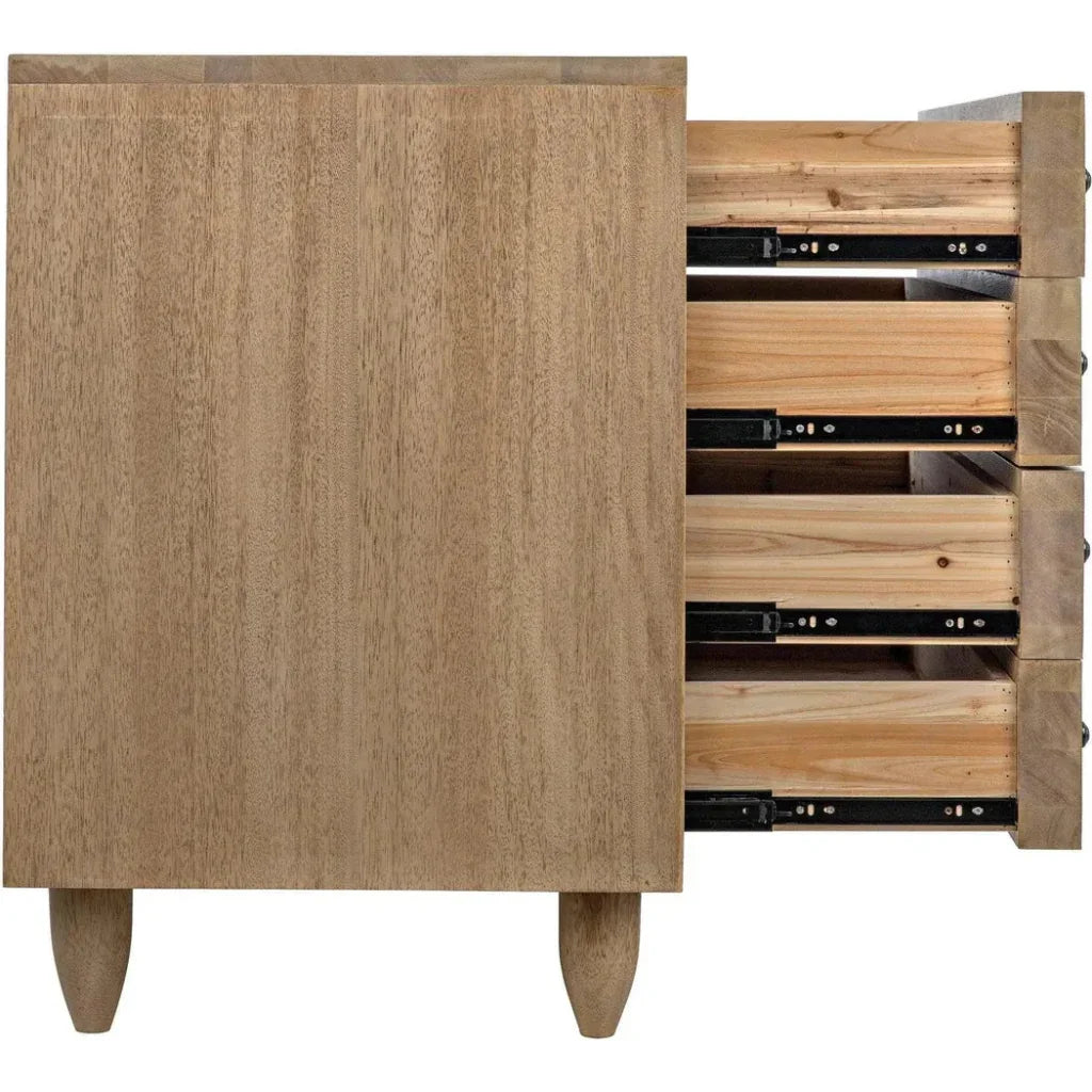 Noir Diamond Four Drawers Walnut Chest
