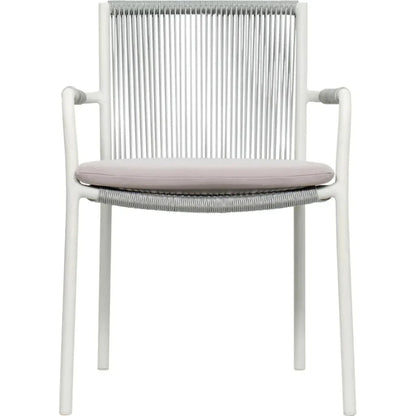 Seasonal Living Dining Arm Chair Set of Two - White Outdoor