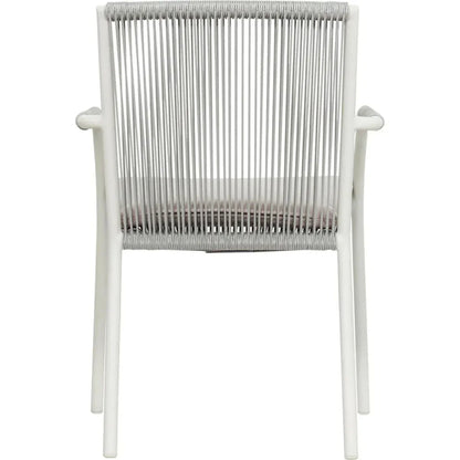 Seasonal Living Dining Arm Chair Set of Two - White Outdoor