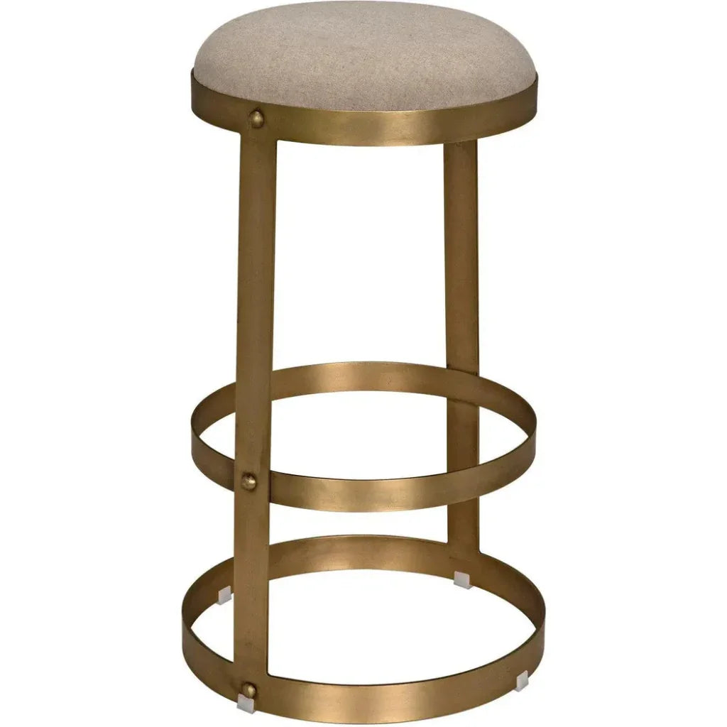 Noir Dior Soft Brown Linen Barstool