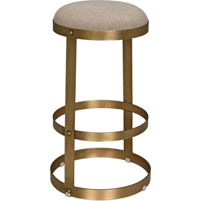 Noir Dior Soft Brown Linen Barstool