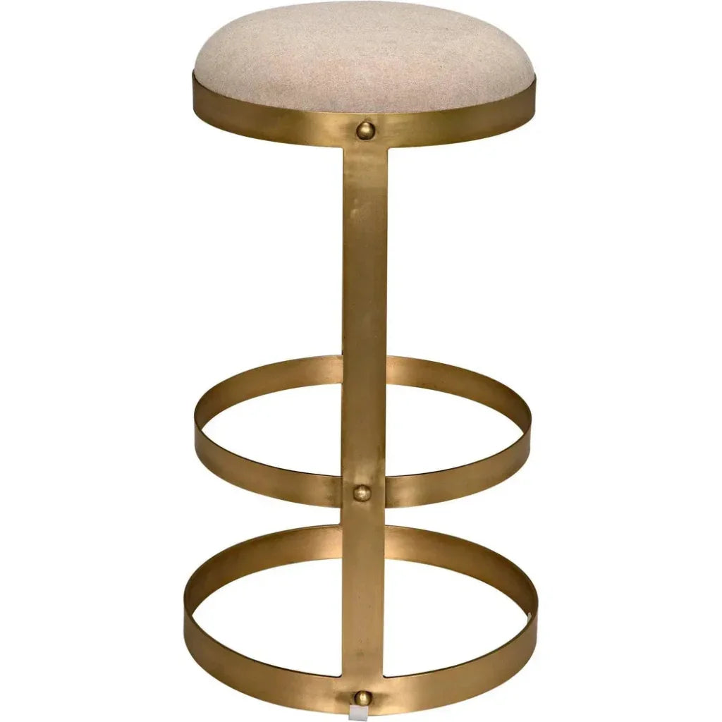 Noir Dior Soft Brown Linen Barstool