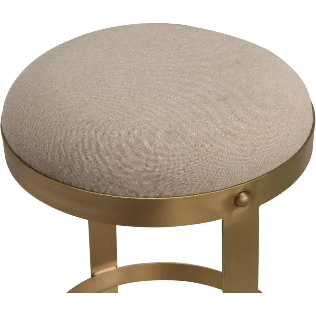 Noir Dior Soft Brown Linen Barstool