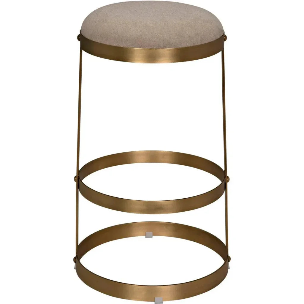 Noir Dior Soft Brown Linen Barstool