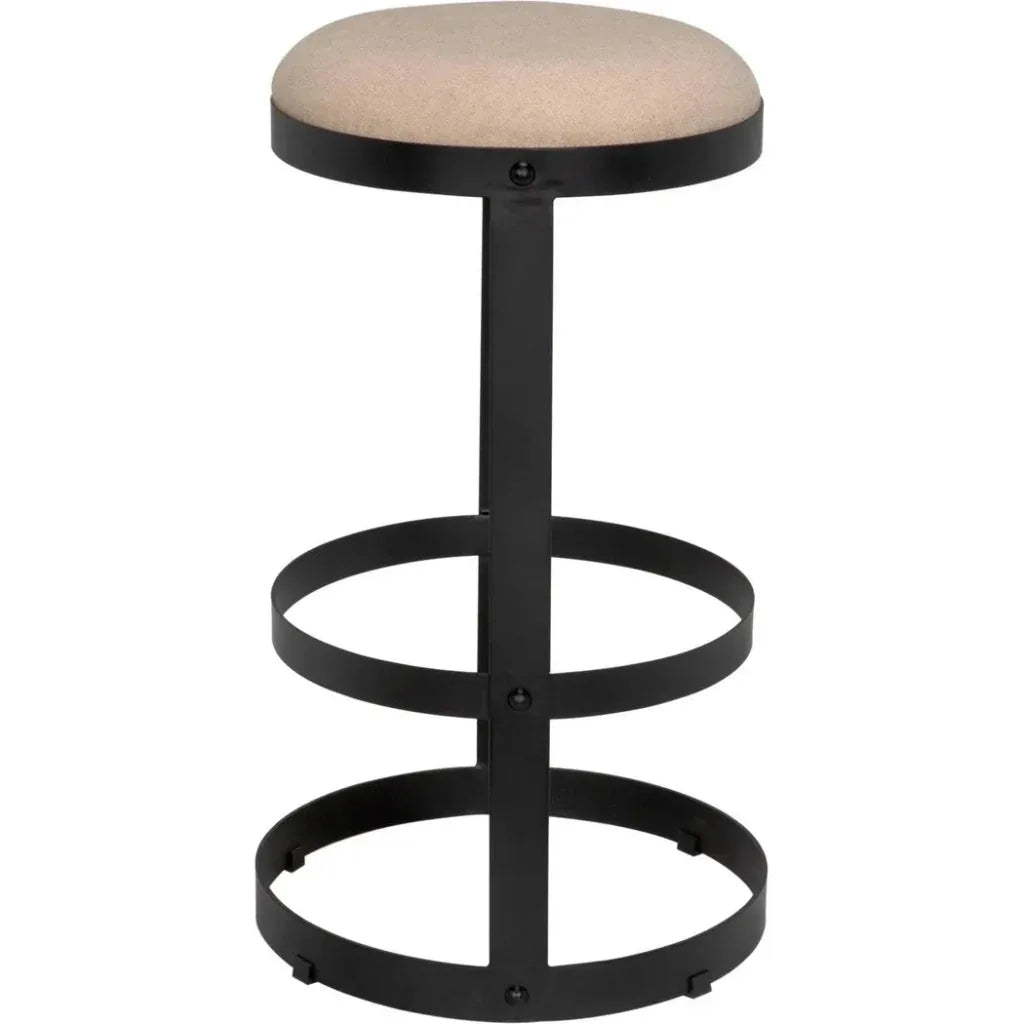 Noir Dior Soft Brown Linen Barstool
