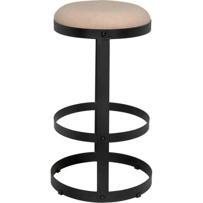 Noir Dior Soft Brown Linen Barstool