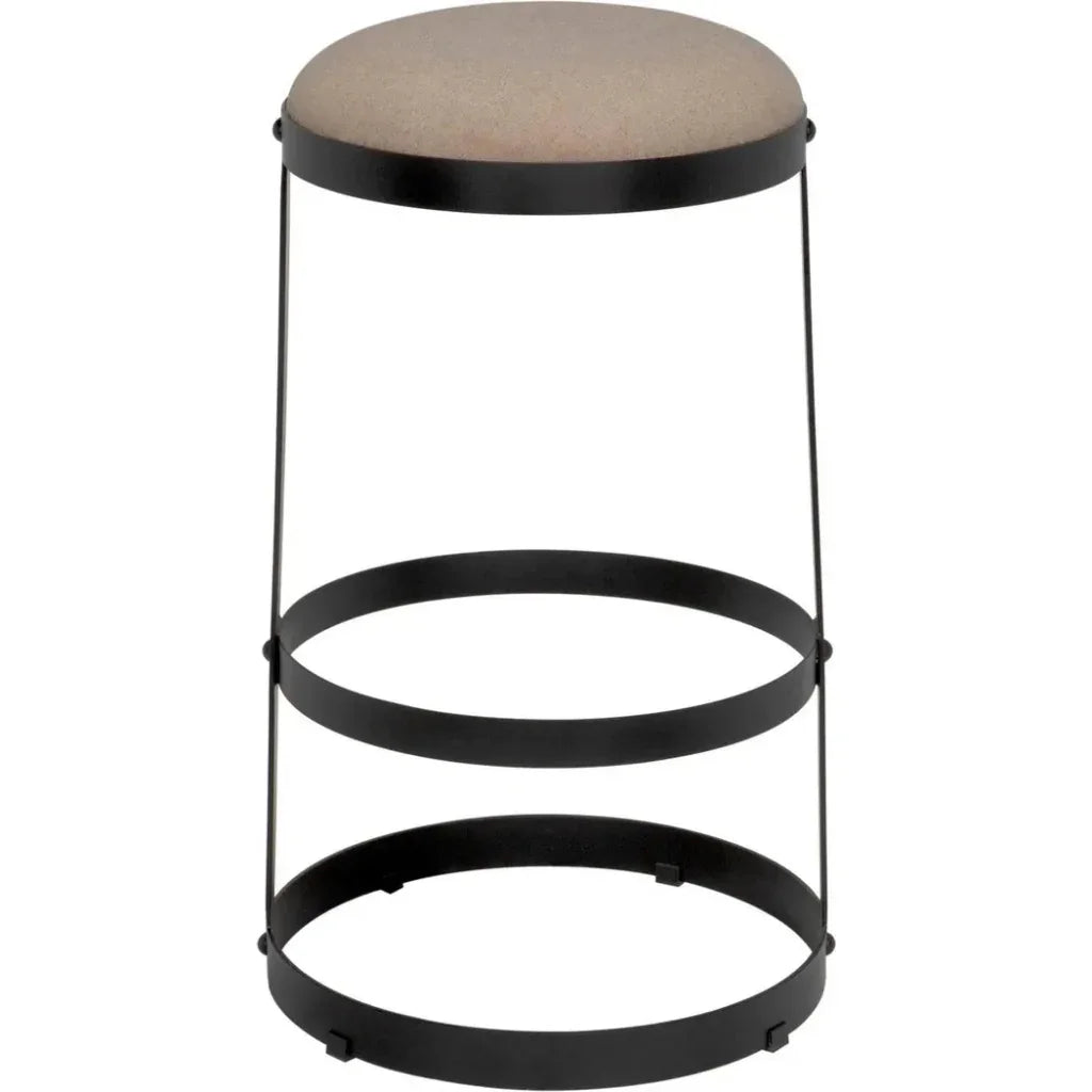Noir Dior Soft Brown Linen Barstool