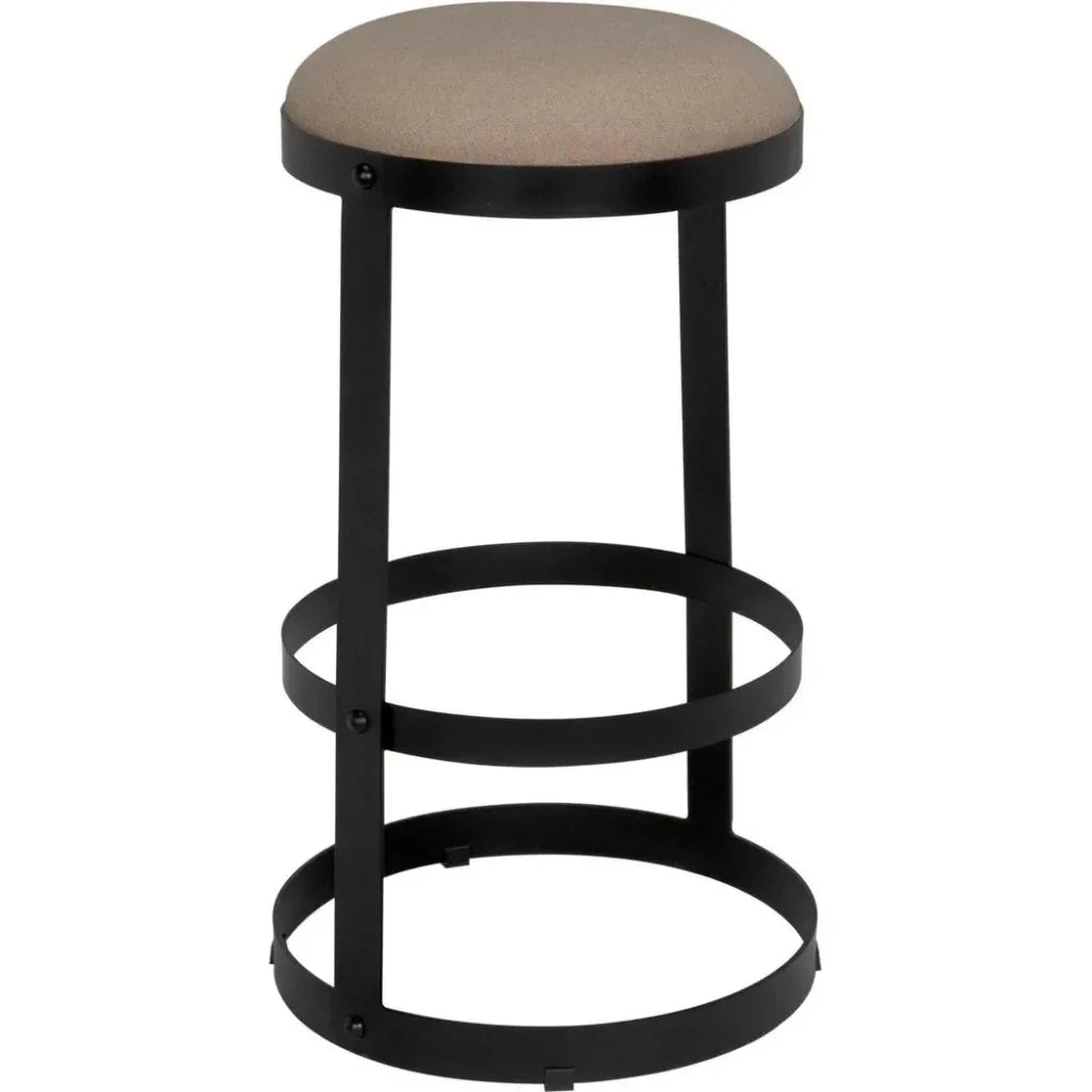 Noir Dior Soft Brown Linen Barstool