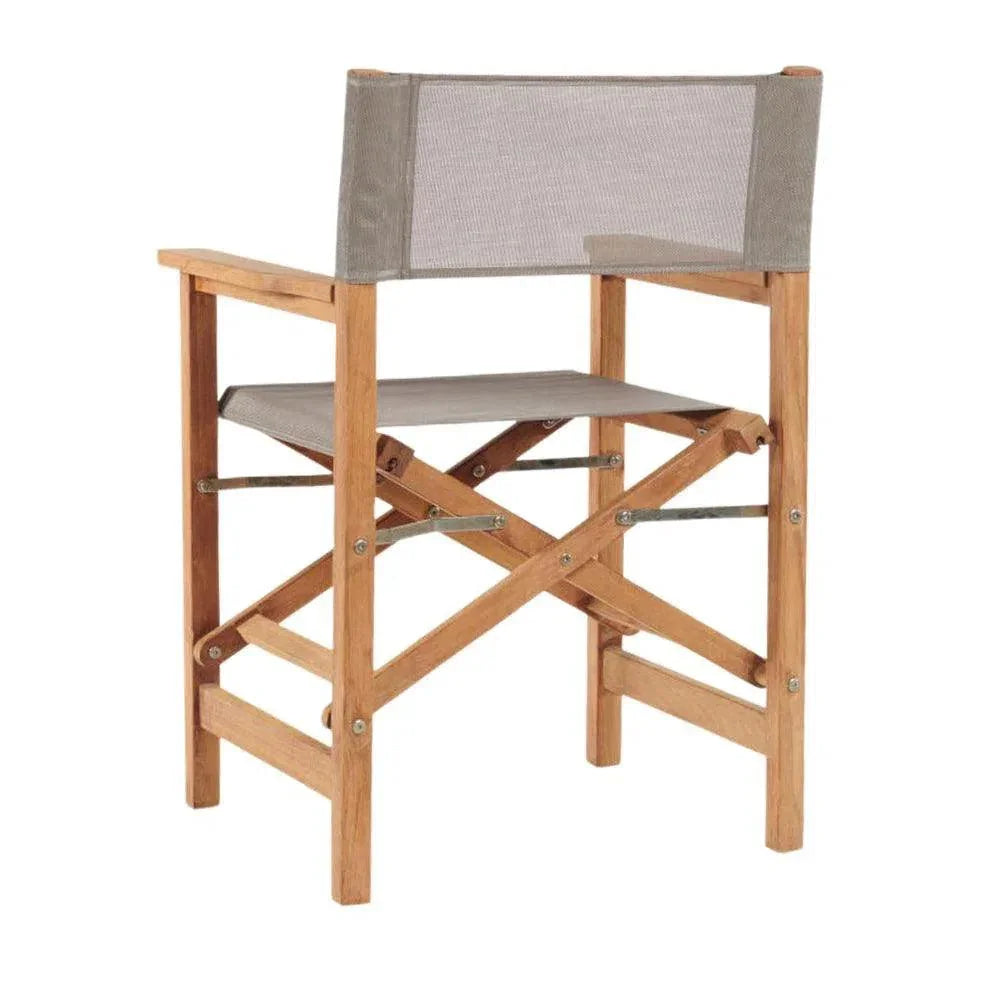 Director Teak Folding Outdoor Folding Armchair - LOOMLAN - HiTeak - Outdoor Dining Chairs