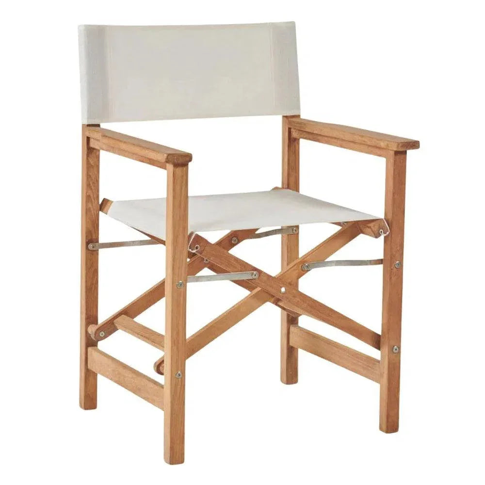 Director Teak Folding Outdoor Folding Armchair - LOOMLAN - HiTeak - Outdoor Dining Chairs