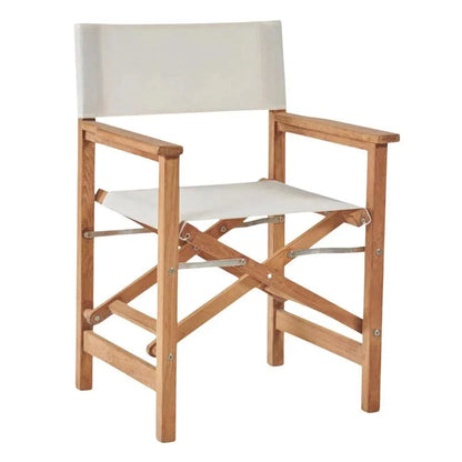 Director Teak Folding Outdoor Folding Armchair - LOOMLAN - HiTeak - Outdoor Dining Chairs