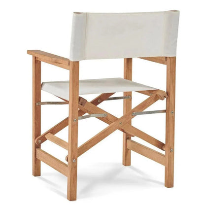 Director Teak Folding Outdoor Folding Armchair - LOOMLAN - HiTeak - Outdoor Dining Chairs