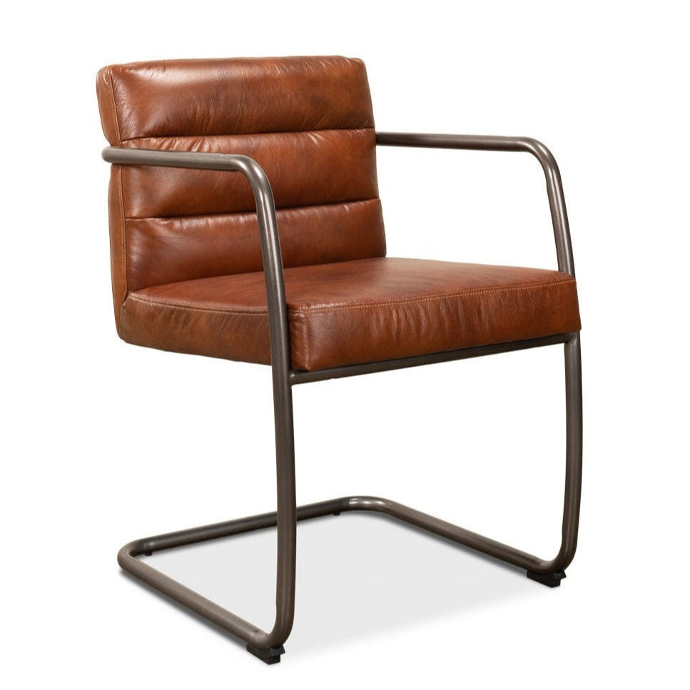 Sarreid Director's Vintage Leather Armchair