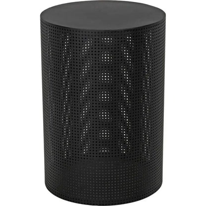 Noir Dixon Black Round Side Table