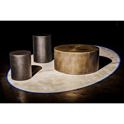 Noir Dixon Black Round Side Table