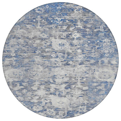 LOOMLAN Rugs Dorana Blue Washable Indoor-Outdoor Rug
