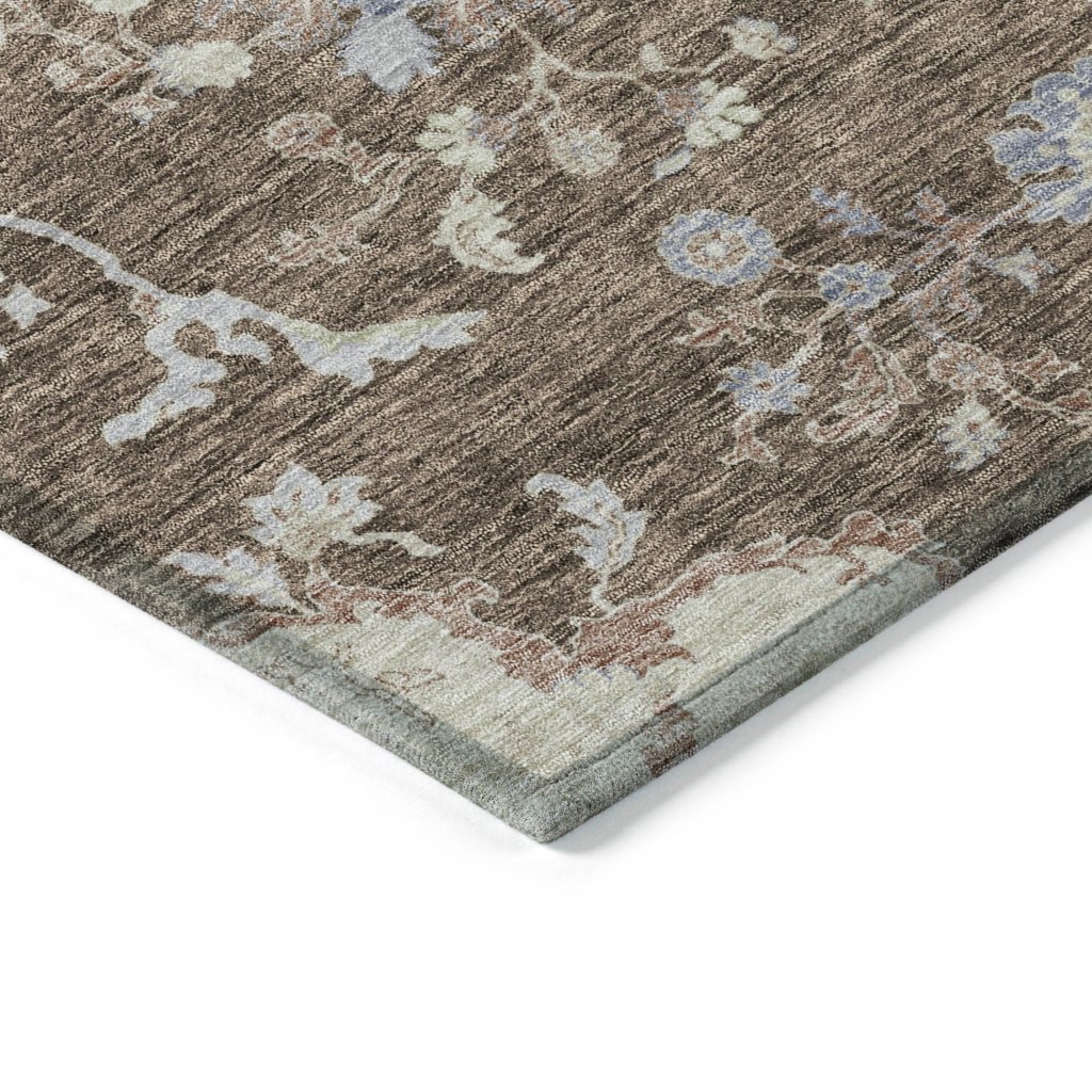LOOMLAN Rugs Doris Brown Washable Indoor-Outdoor Rug