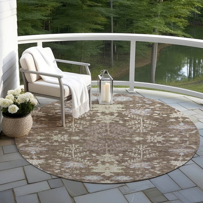 LOOMLAN Rugs Doris Brown Washable Indoor-Outdoor Rug