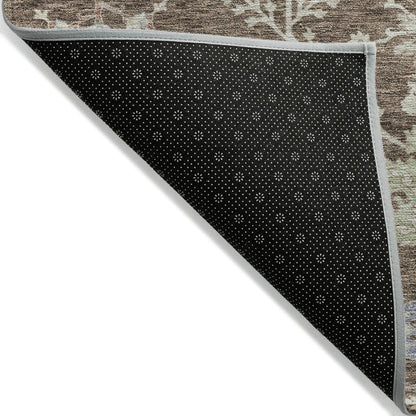 LOOMLAN Rugs Doris Brown Washable Indoor-Outdoor Rug