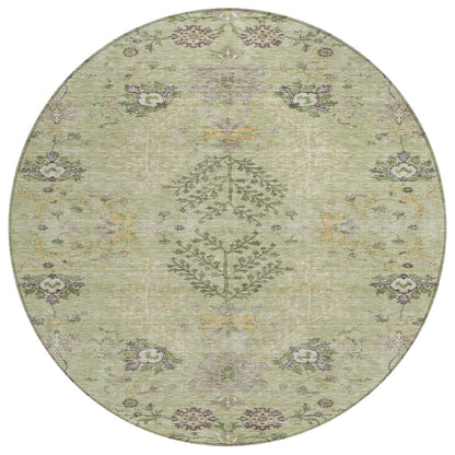 LOOMLAN Rugs Doris Green Washable Indoor-Outdoor Rug