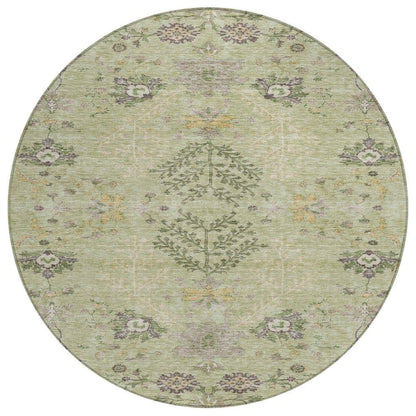 LOOMLAN Rugs Doris Green Washable Indoor-Outdoor Rug