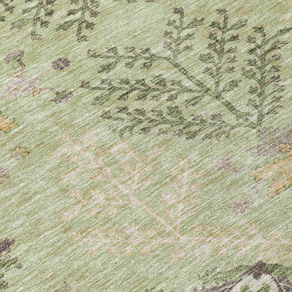 LOOMLAN Rugs Doris Green Washable Indoor-Outdoor Rug