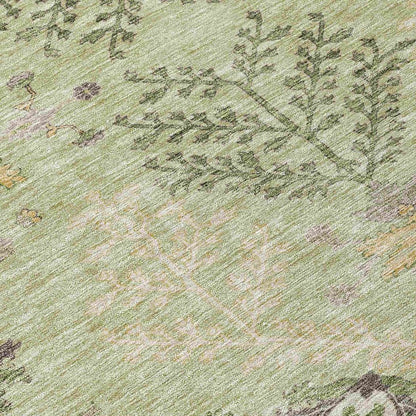 LOOMLAN Rugs Doris Green Washable Indoor-Outdoor Rug