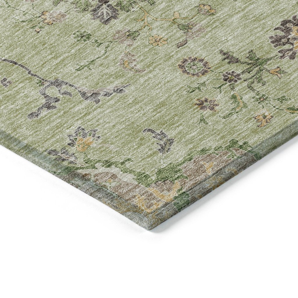 LOOMLAN Rugs Doris Green Washable Indoor-Outdoor Rug