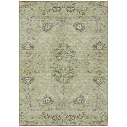 LOOMLAN Rugs Doris Green Washable Indoor-Outdoor Rug