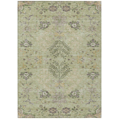 LOOMLAN Rugs Doris Green Washable Indoor-Outdoor Rug
