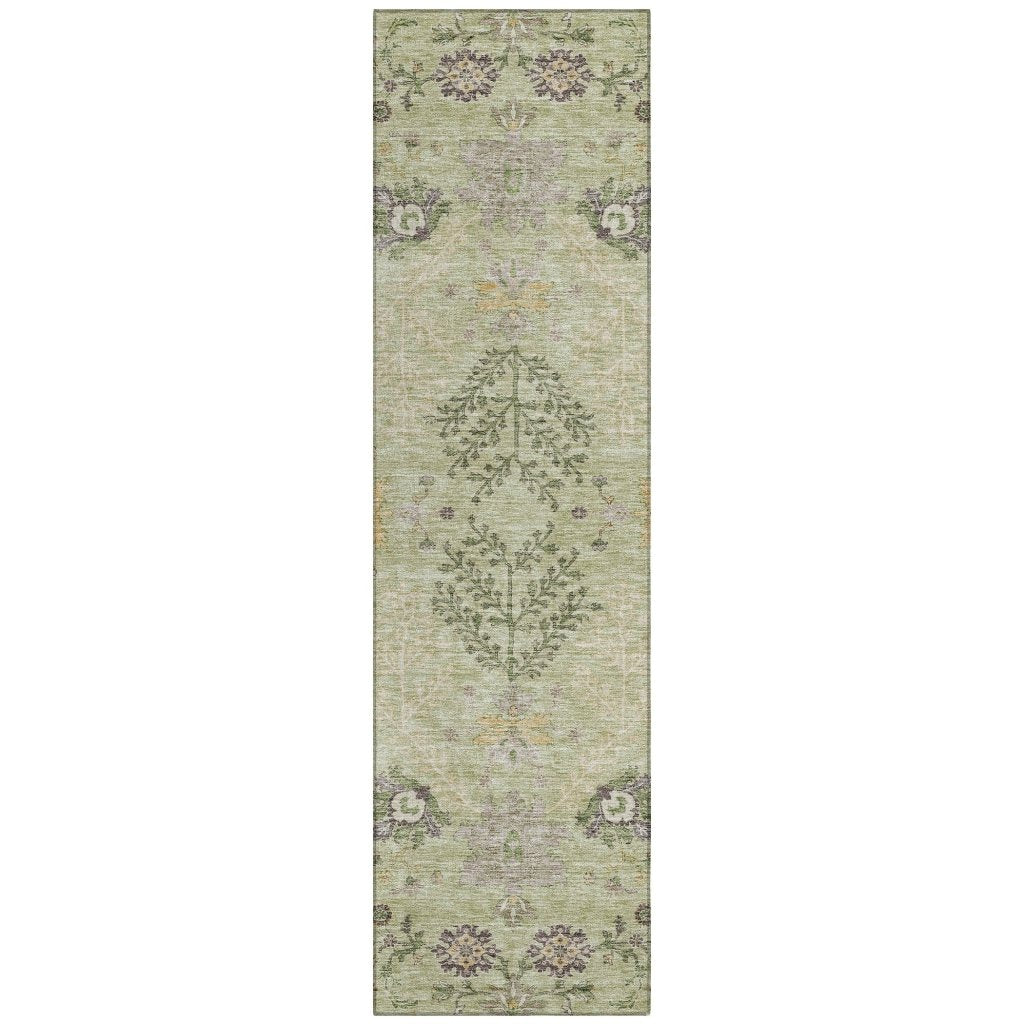 LOOMLAN Rugs Doris Green Washable Indoor-Outdoor Rug