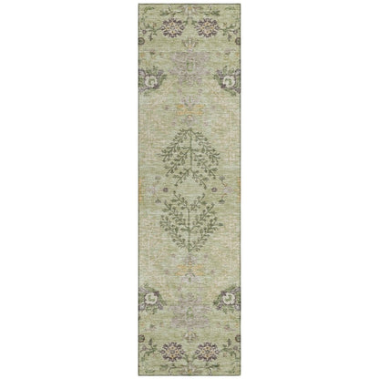 LOOMLAN Rugs Doris Green Washable Indoor-Outdoor Rug
