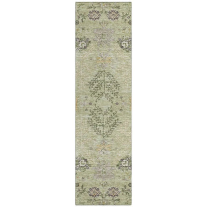 LOOMLAN Rugs Doris Green Washable Indoor-Outdoor Rug