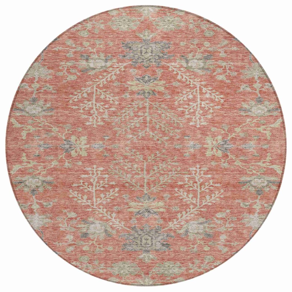 LOOMLAN Rugs Doris Orange Washable Indoor-Outdoor Rug