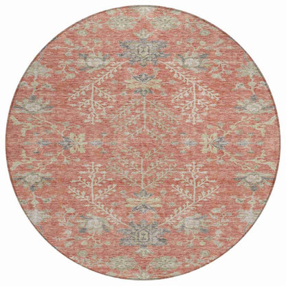 LOOMLAN Rugs Doris Orange Washable Indoor-Outdoor Rug