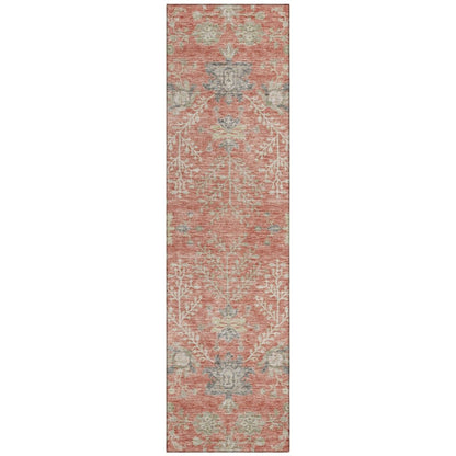 LOOMLAN Rugs Doris Orange Washable Indoor-Outdoor Rug